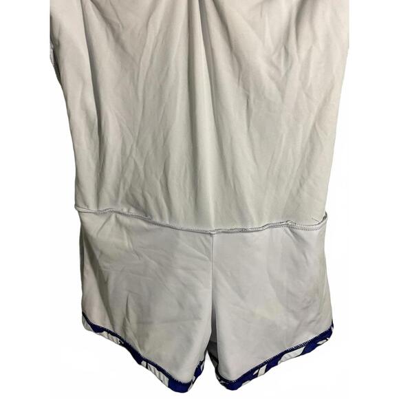 One Piece Blue/White Abstract Swimsuit with Tummy Control, Skirted, Shorts XL - Picture 10 of 11